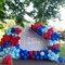 Red White and Blue Balloons, 60pcs 12 Inch Metallic and Confetti Balloons